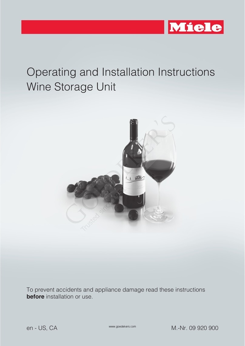 Miele KWT 16 Operating and installation instructions