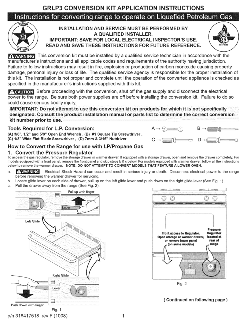 Crosley CRG3490LSD Instructions for