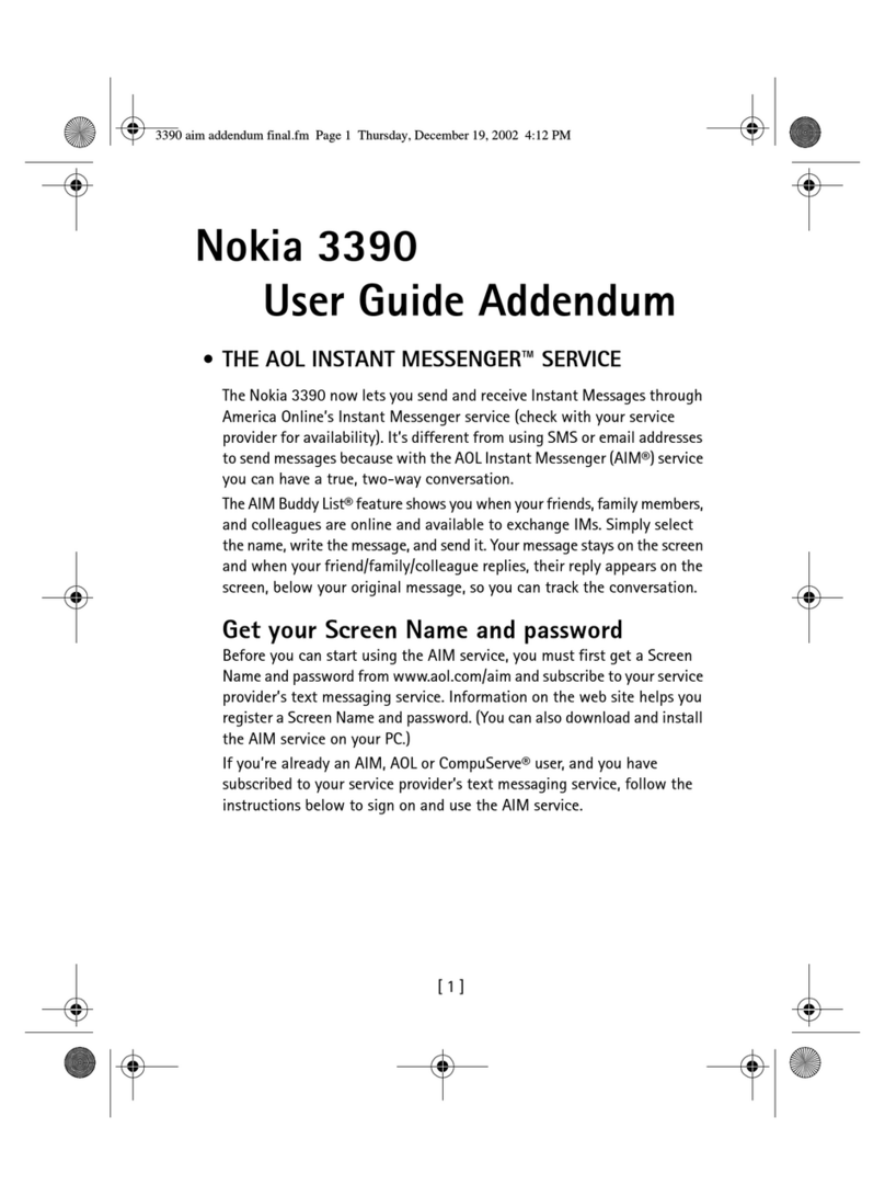 Nokia 3390 User manual