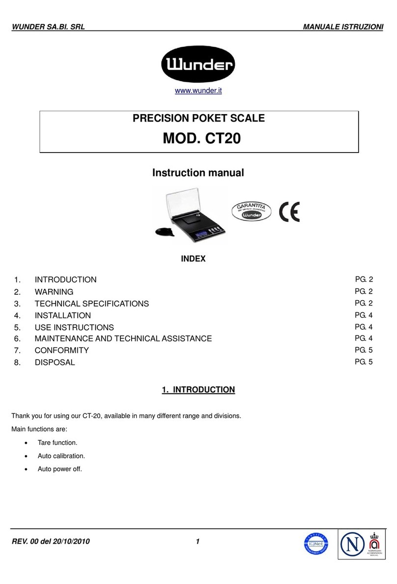 WUNDER CT20 User manual