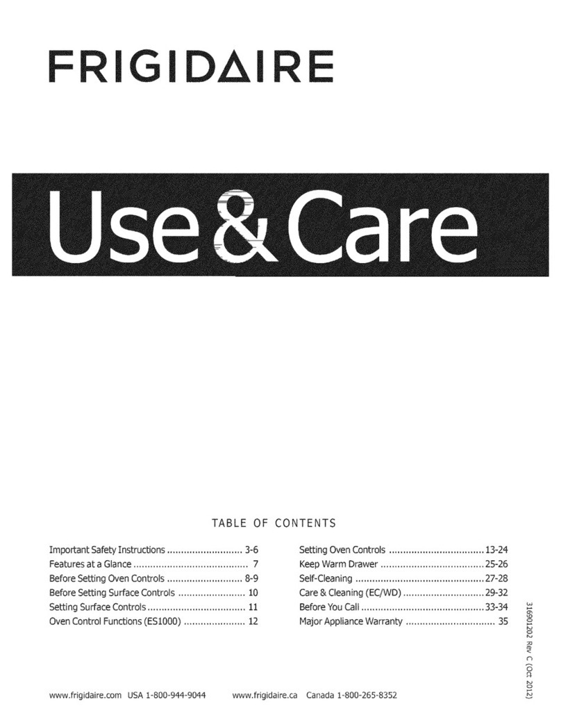 Frigidaire FPGF3081KFR User manual
