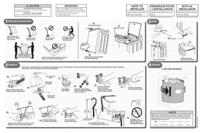 Frigidaire FFTW1001PW0 User manual