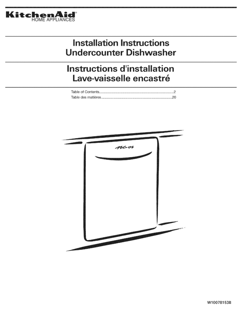 KitchenAid KUDW03CTWH2 installation manual