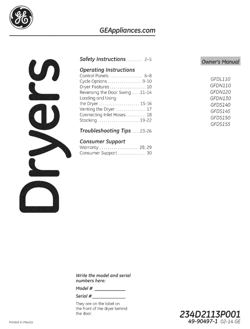 GE GFDL110 User manual