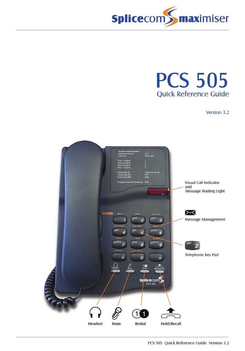 Splicecom PCS 505 User manual Splicecom PCS 505 User manual