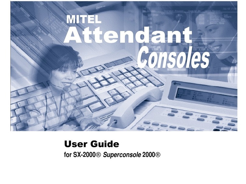 Mitel SX-2000 Superconsole 2000 User manual