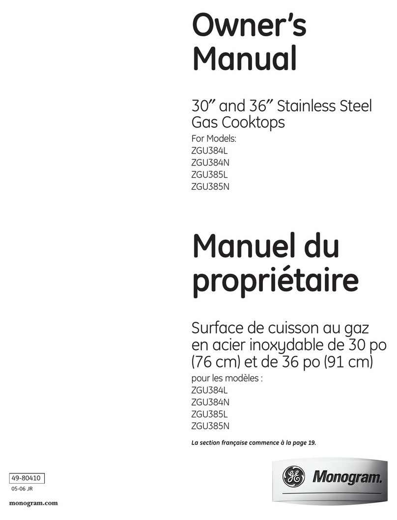 GE Monogram ZGU384L User manual