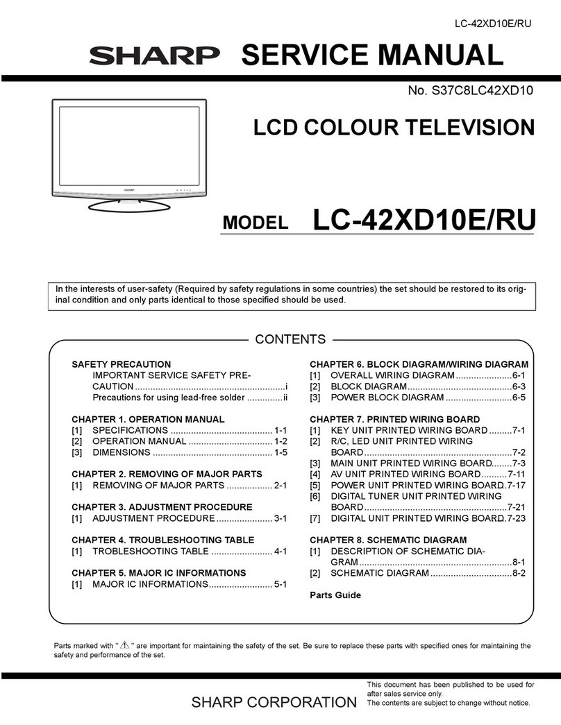 Sharp LC-42XD10RU User manual