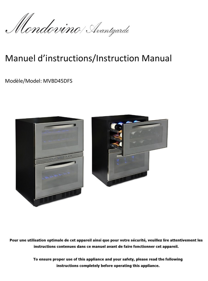 Mondovino Avantgarde MVBD45DFS instruction manual