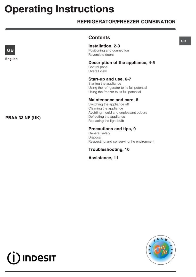 Indesit PBAA 33 NF operating instructions