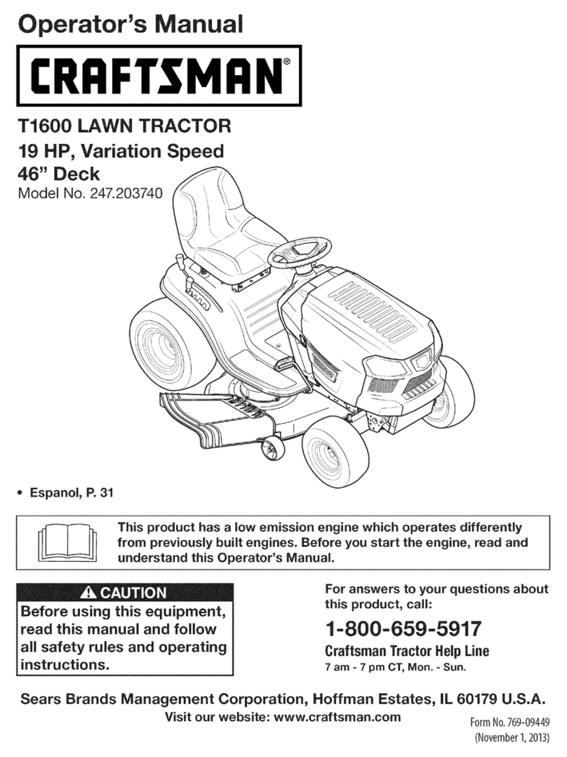 Craftsman T1600 Operator's manual