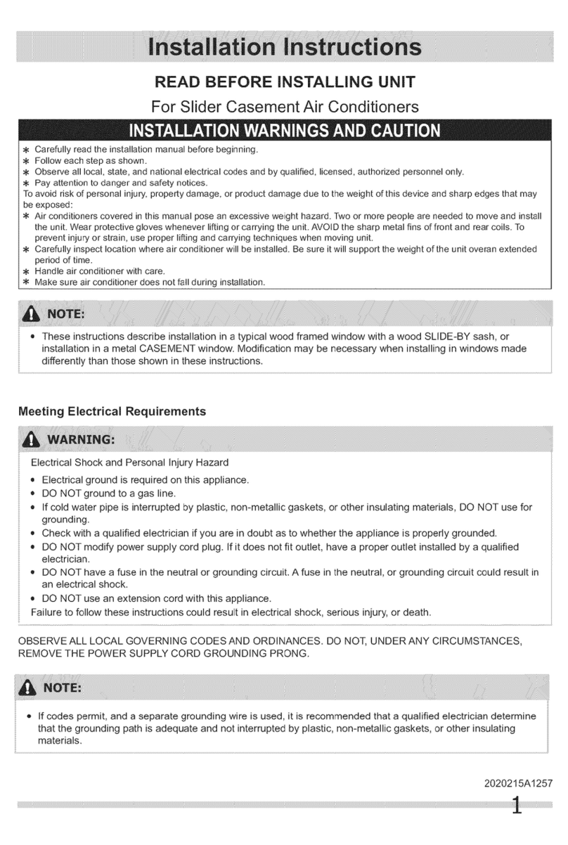Frigidaire FFRS10C2Q10 User manual