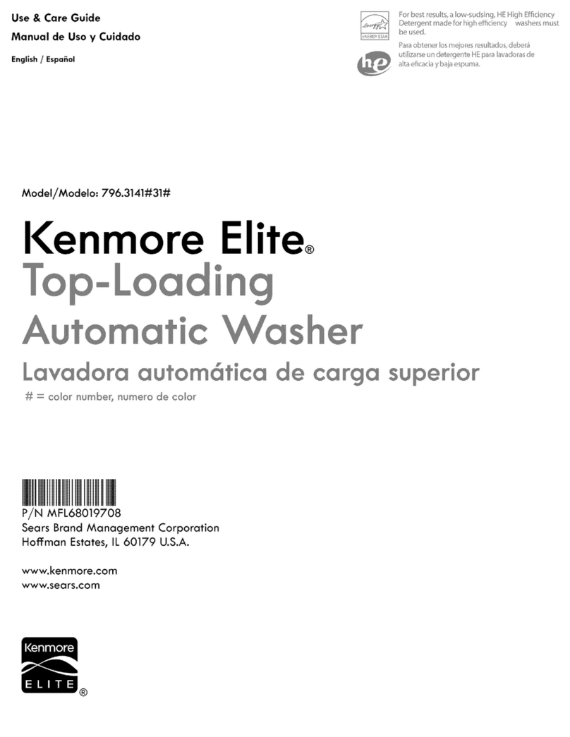 Kenmore 796.31412310 User manual