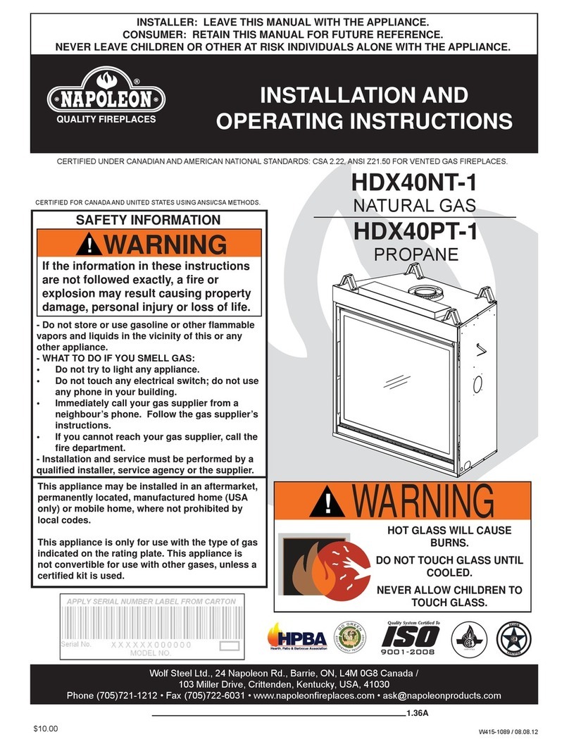 Napoleon HDX40NT-1 User manual