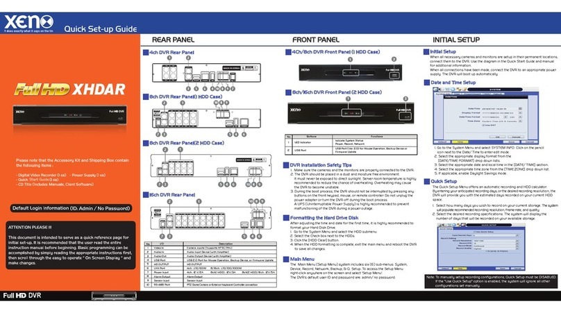 XENO XHDAR User manual