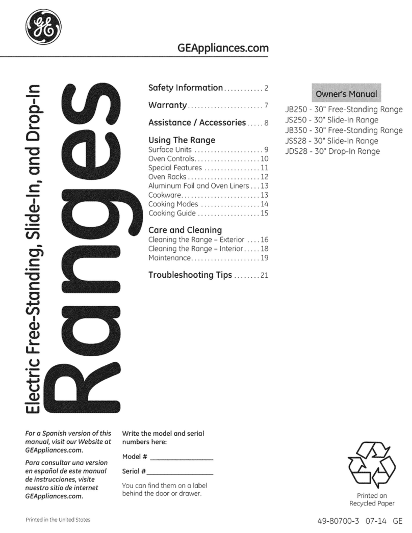 GE JDS28DF1WW owner's manual