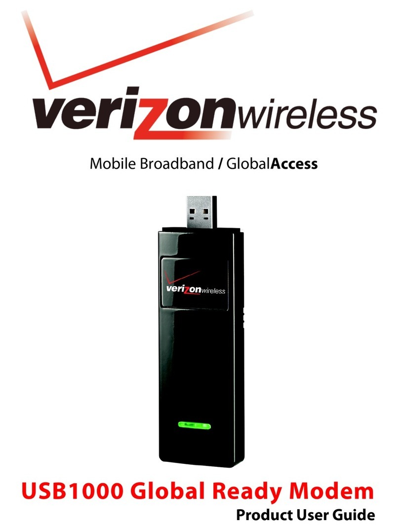 Verizon Wireless USB1000 Specification sheet