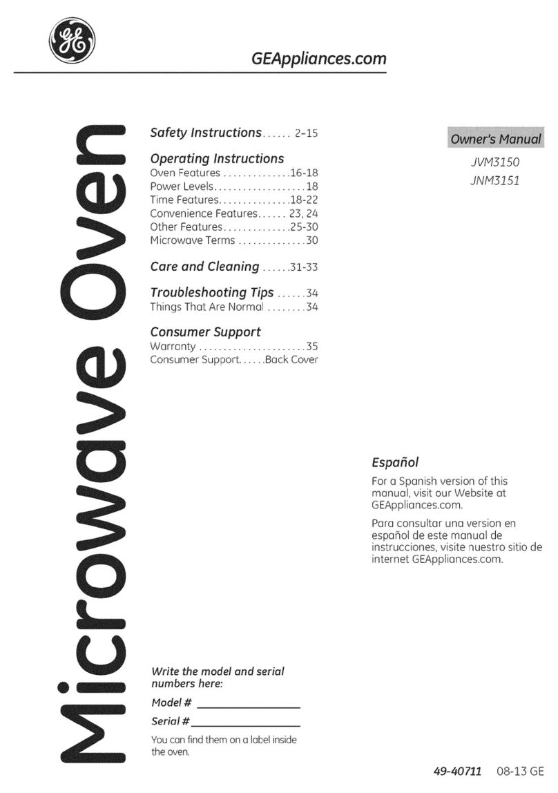 GE JVM3150 User manual