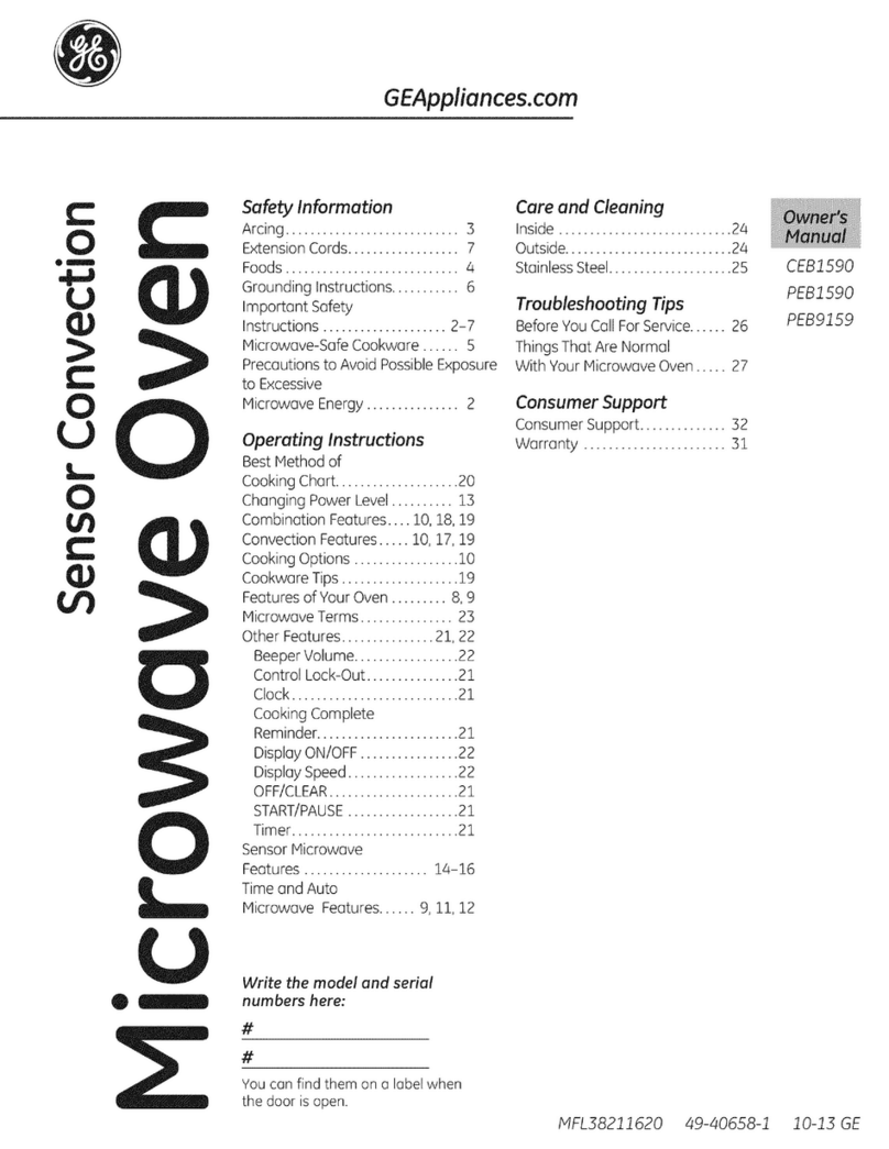 GE Appliances CEB1590 User manual
