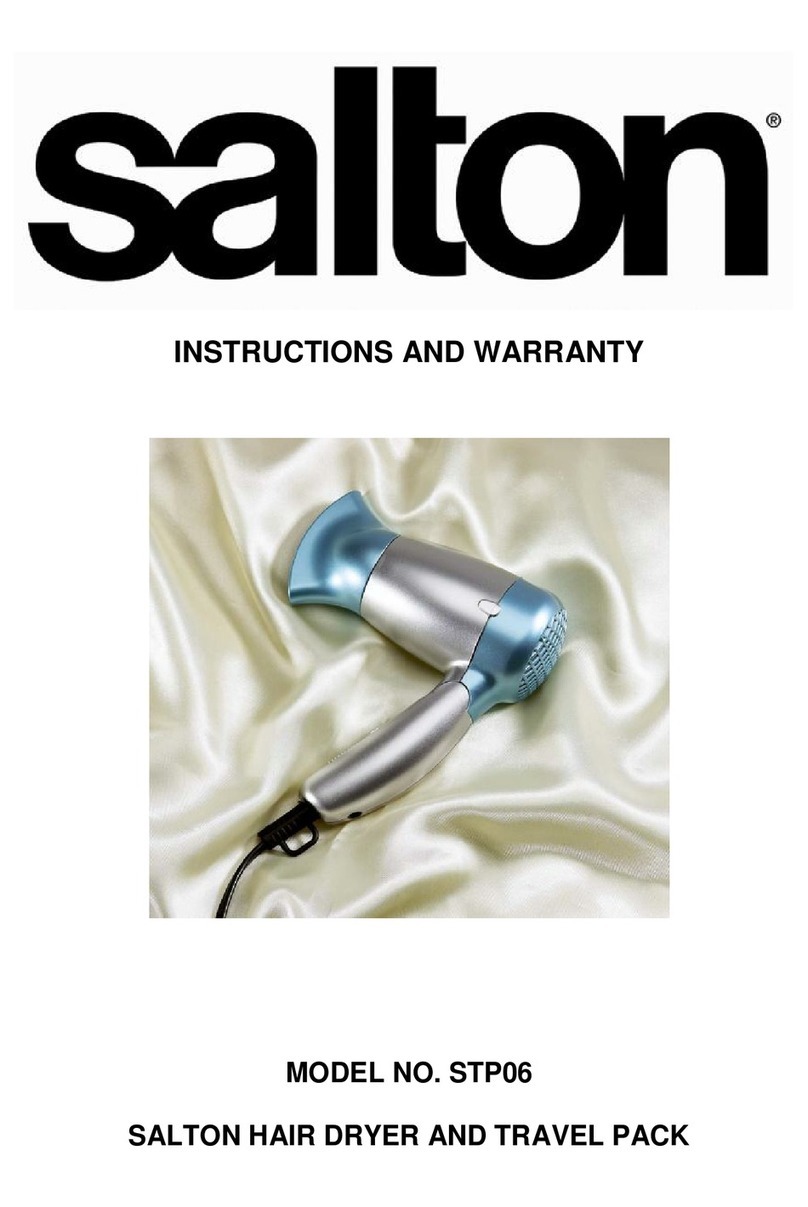 Salton STP06 Instructions and warranty