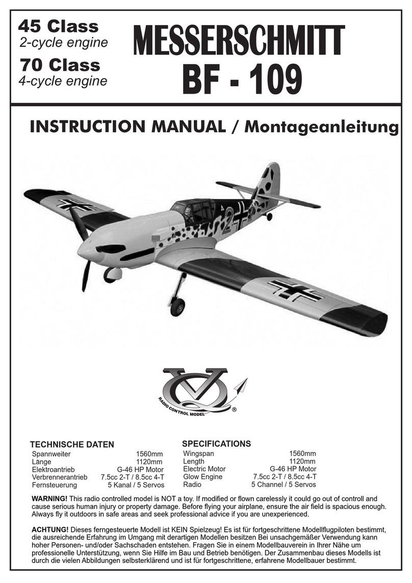 VQ Models MESSERSCHMITT BF-109 User manual VQ Models MESSERSCHMITT BF-109 User manual