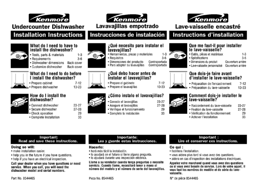 Kenmore 66516484300 installation instructions