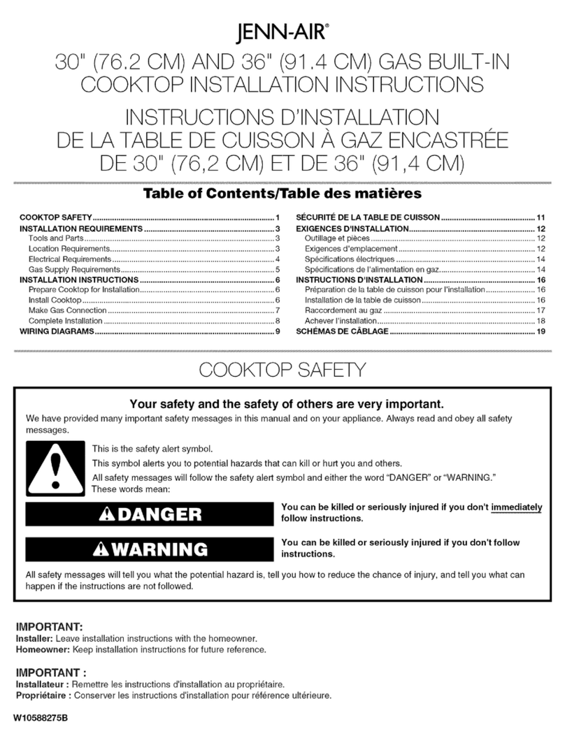 Jenn-Air JGC7530BP0 installation instructions