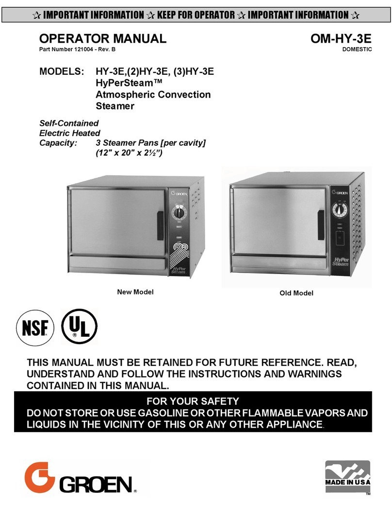 Groen HY-3E User manual