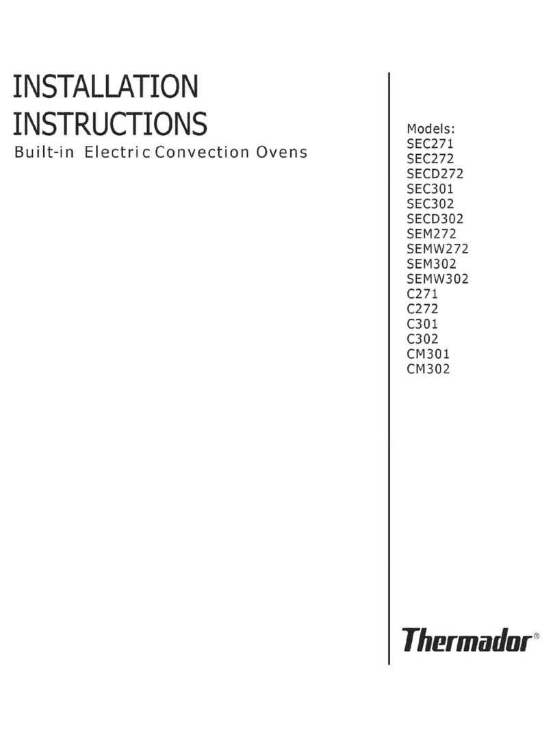 Thermador SEC271 installation instructions