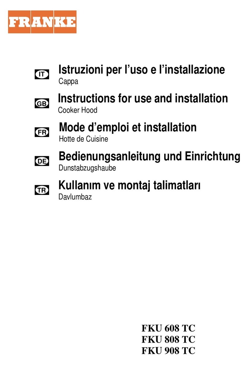 Franke FKU 608 TC Operation manual
