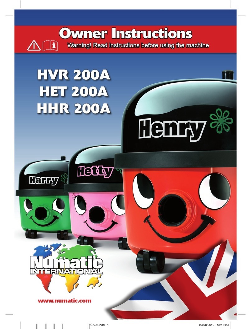 Numatic HET 200A Owner's instructions