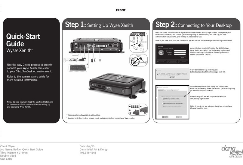 Wyse Xenith User manual