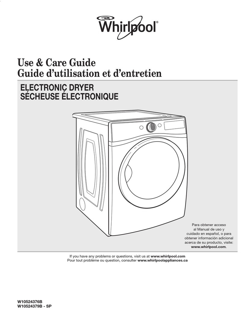 Whirlpool WED96HEA Use & care guide