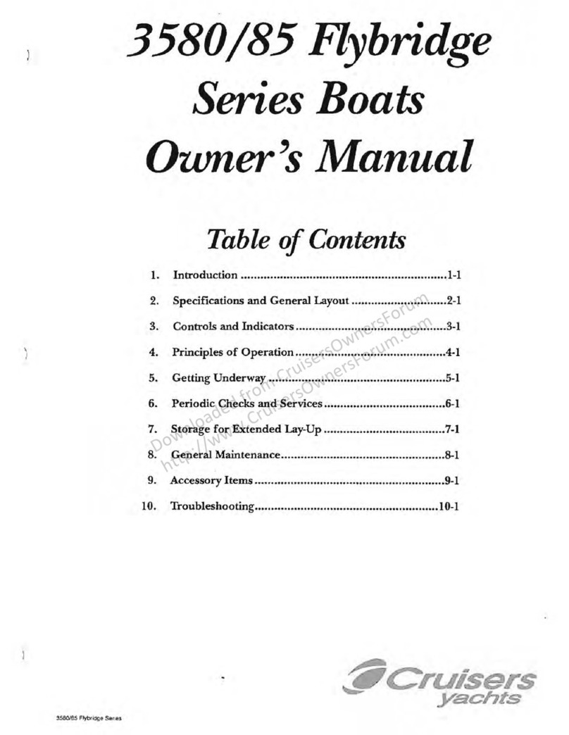 Cruisers Yachts 3580 Flybridge Series owner's manual