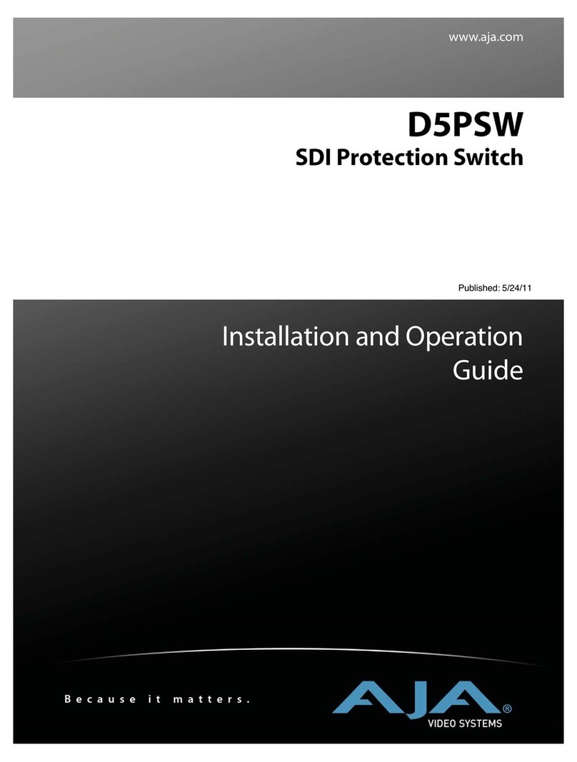 AJA D5PSW Installation and operation guide