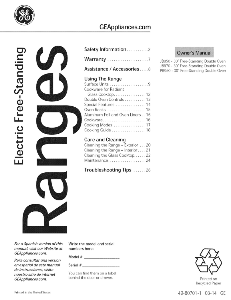 GE JB870TF2WW User manual
