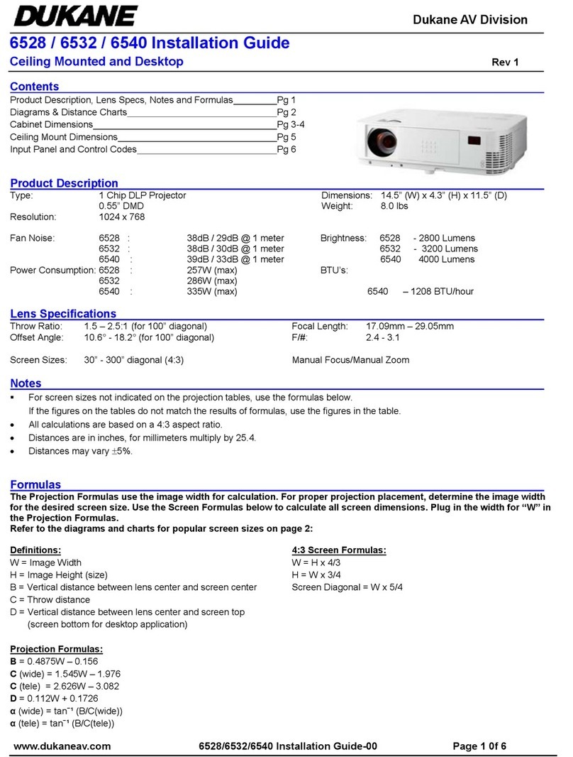 Dukane 6528 User manual