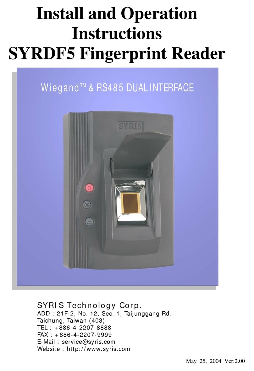 Syris SYRDF5 Install and operation instructions