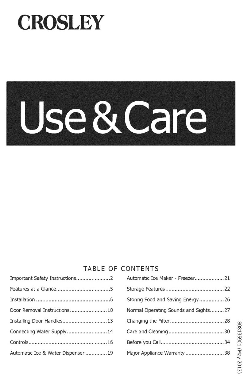 Crosley CFD27WIPW3 Owner's manual