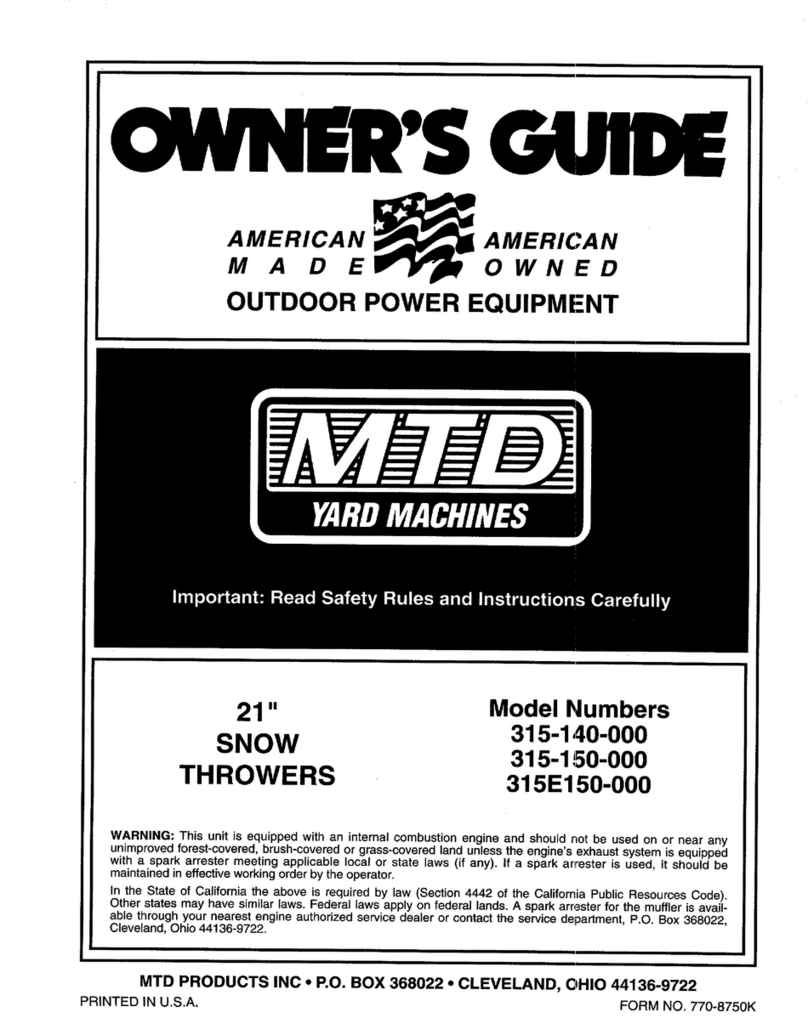 MTD 315-140-000 owner's guide