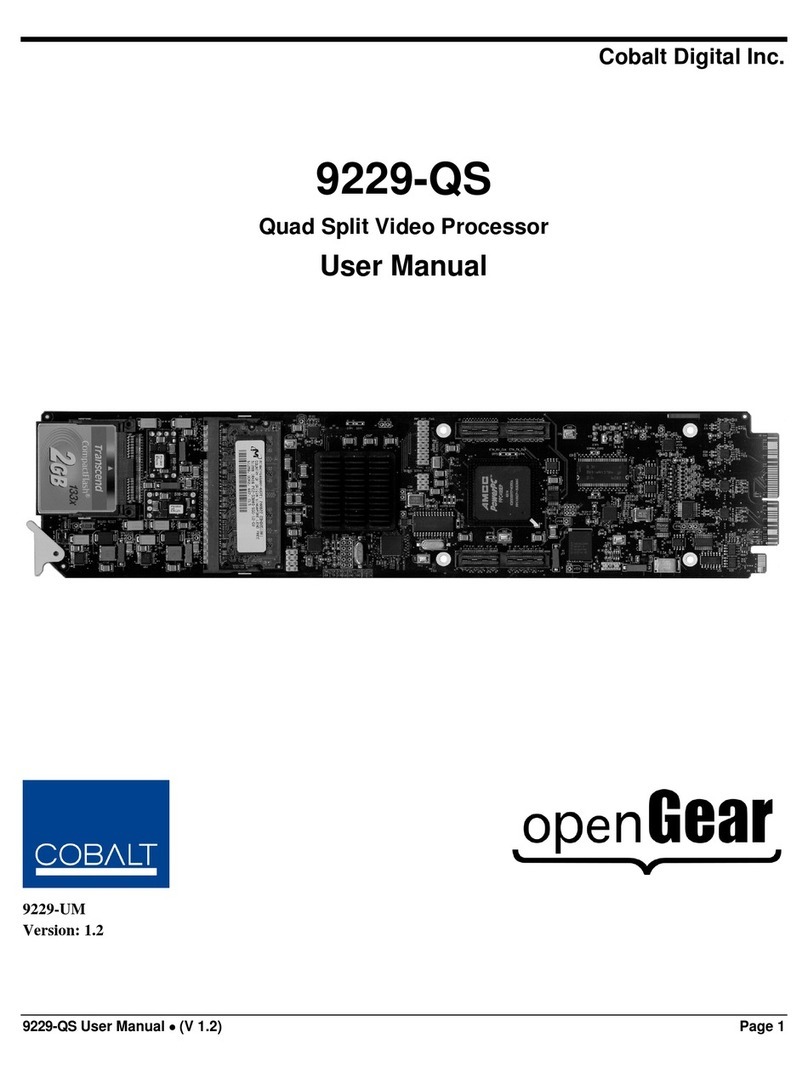 Cobalt Digital Inc 9229-QS User manual