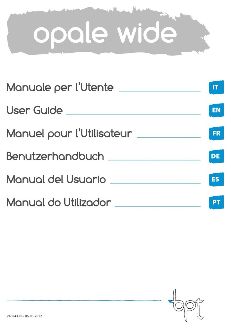 Bpt apale wide User manual