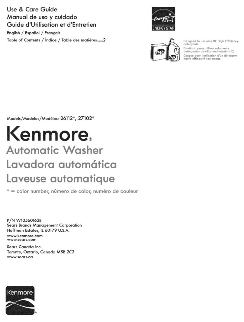 Kenmore 27102 Series Use & care guide