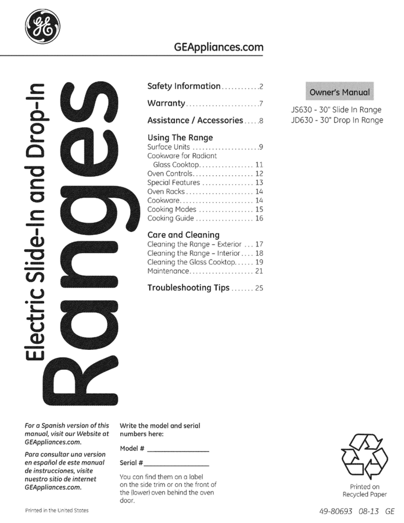 GE JD630DF1WW User manual