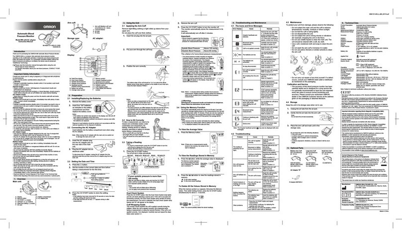 Omron M6 Comfort User manual