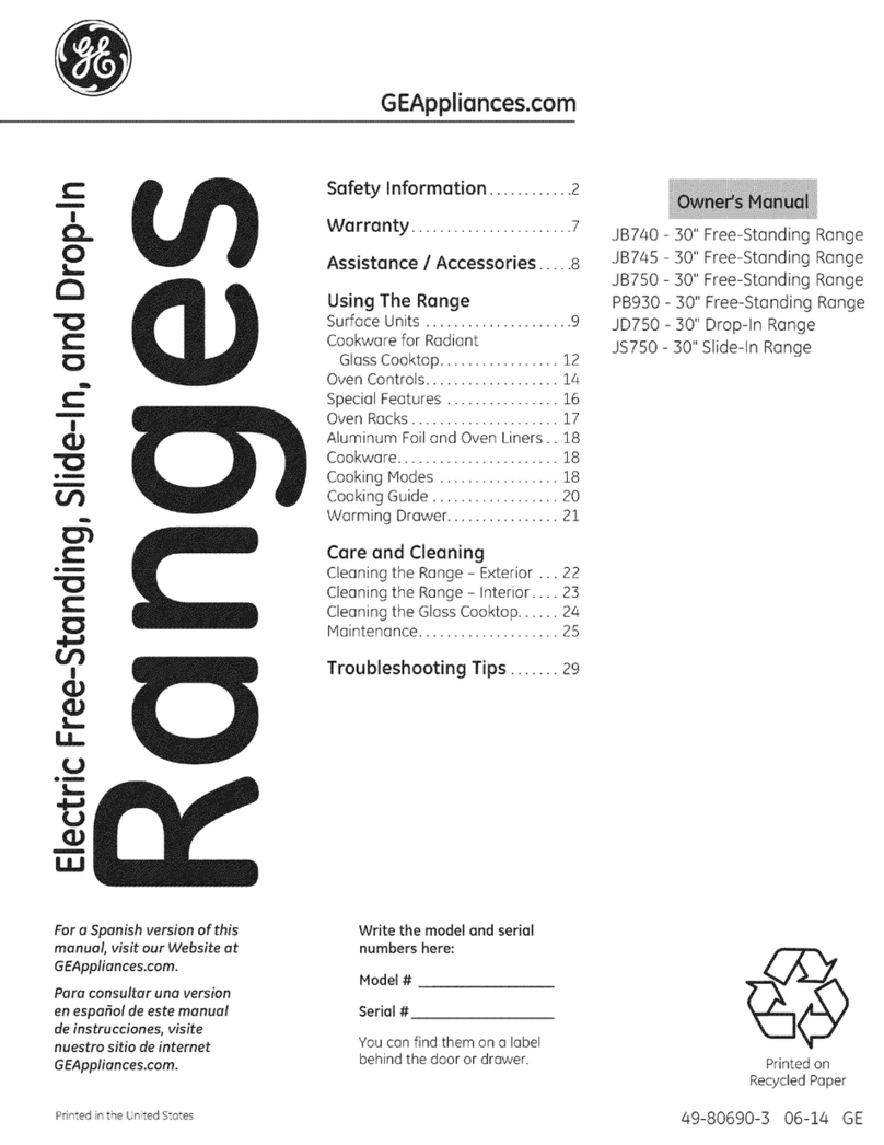 GE JB745 User manual