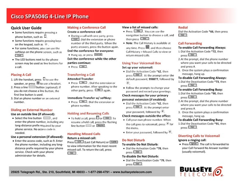 Cisco Small Business Pro SPA 504G Instruction manual