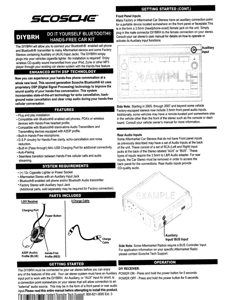 Scosche DIYBRH User manual Scosche DIYBRH User manual