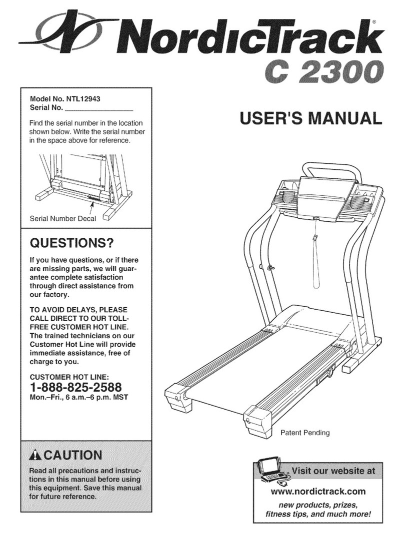 NordicTrack C 2300 User manual
