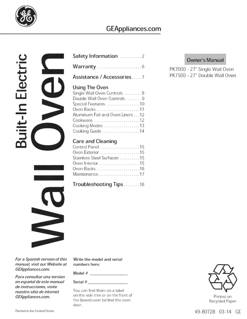 GE PK7000DF2WW User manual